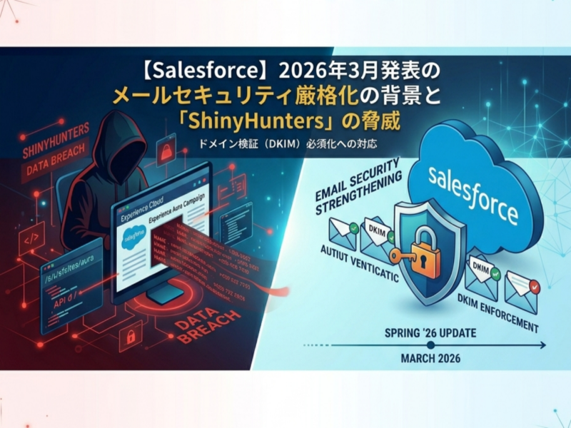 【Salesforce】2026年3月発表のメールセキュリティ厳格化の背景と「ShinyHunters」の脅威